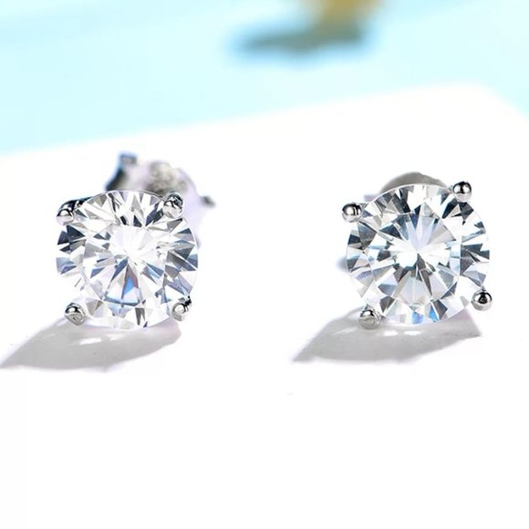 Certified 1ct. t.w. Diamond Brilliant Cut Stud Earrings - Picture 3 of 16